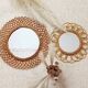 Grand miroir rotin