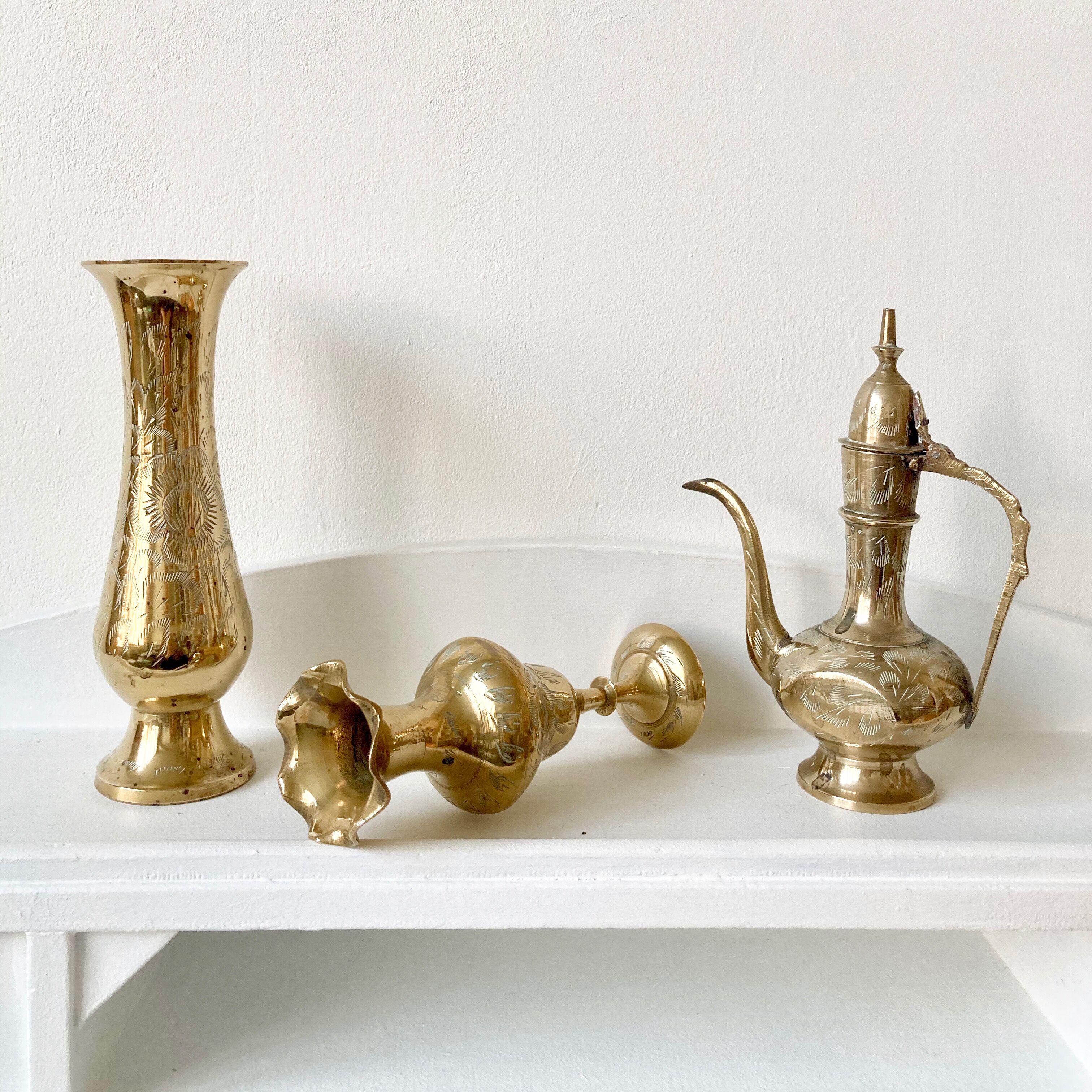 Vases soliflores laiton