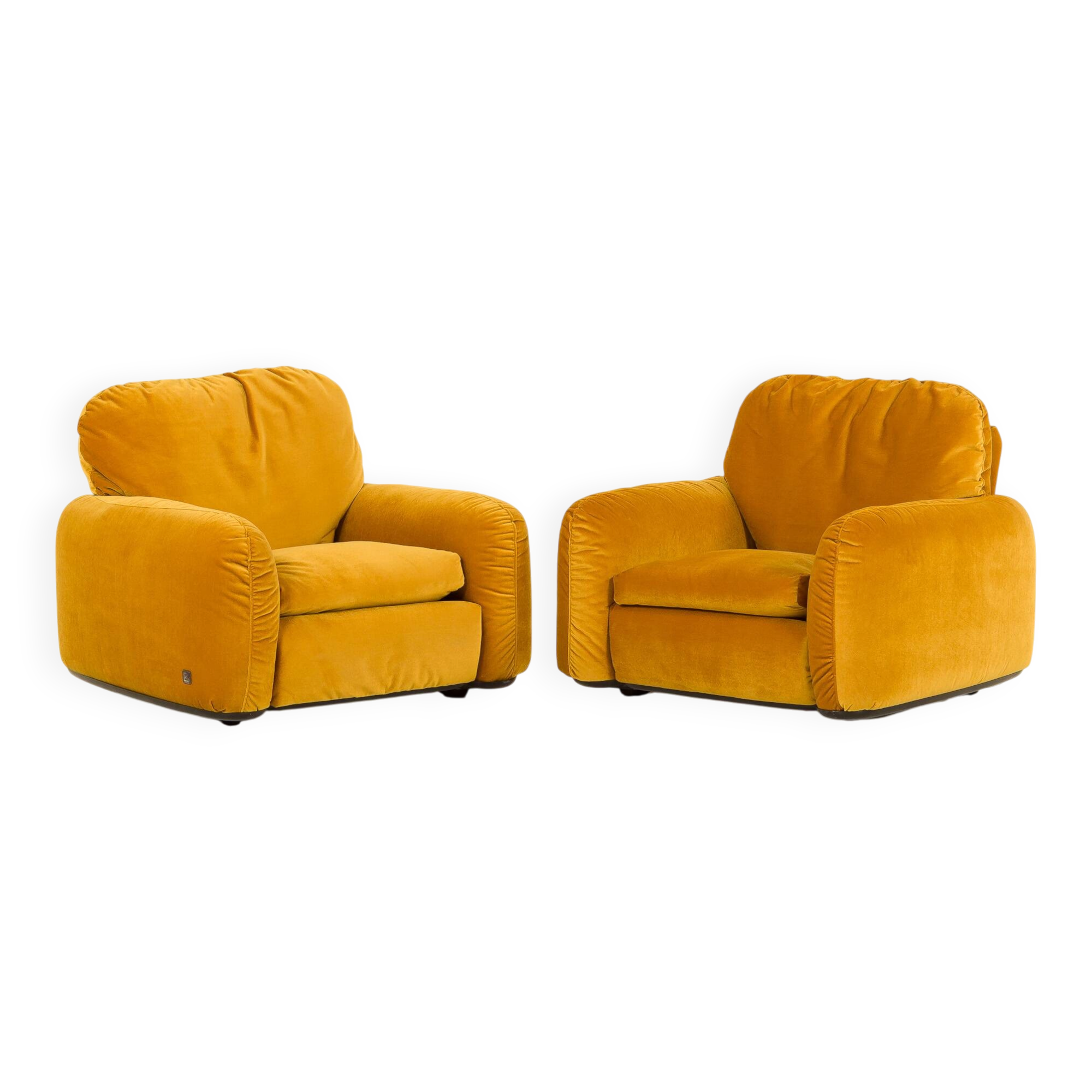Piumotto Armchairs by Arrigo Arrigoni for Busnelli, set of 2, 1970s
