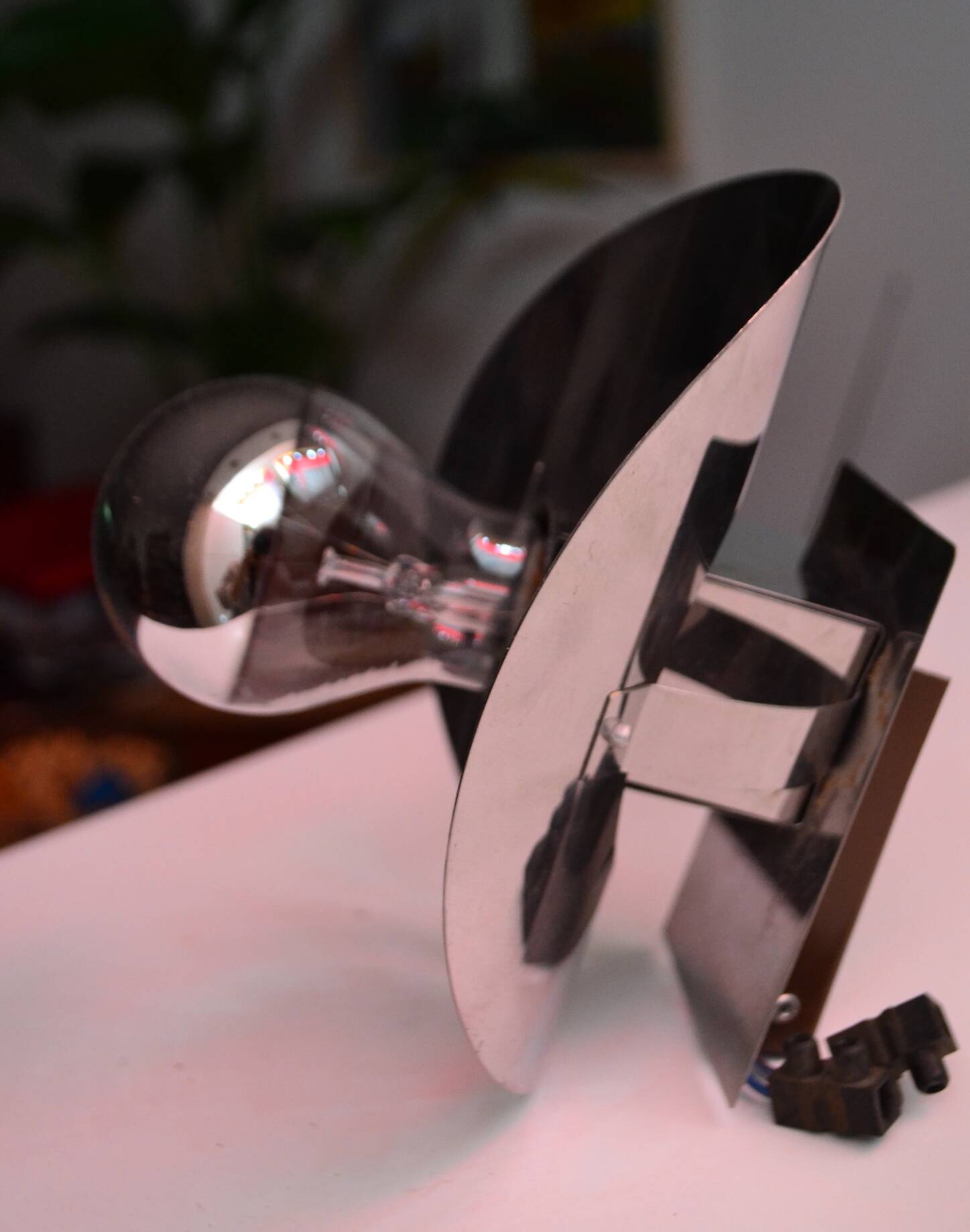 70s Chrome Wall Light