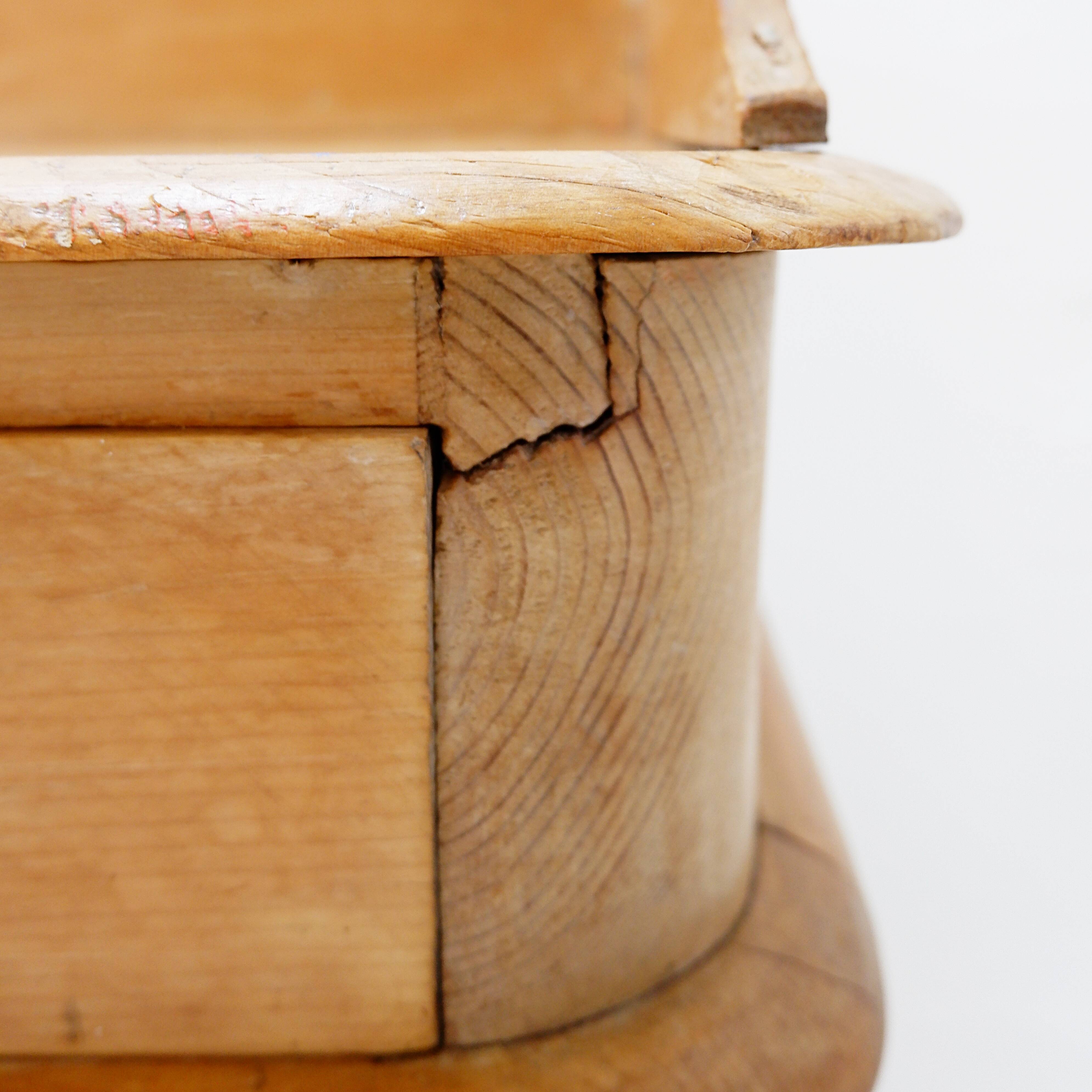 Antique English Pine 2 Drawer Desk - 1950s
