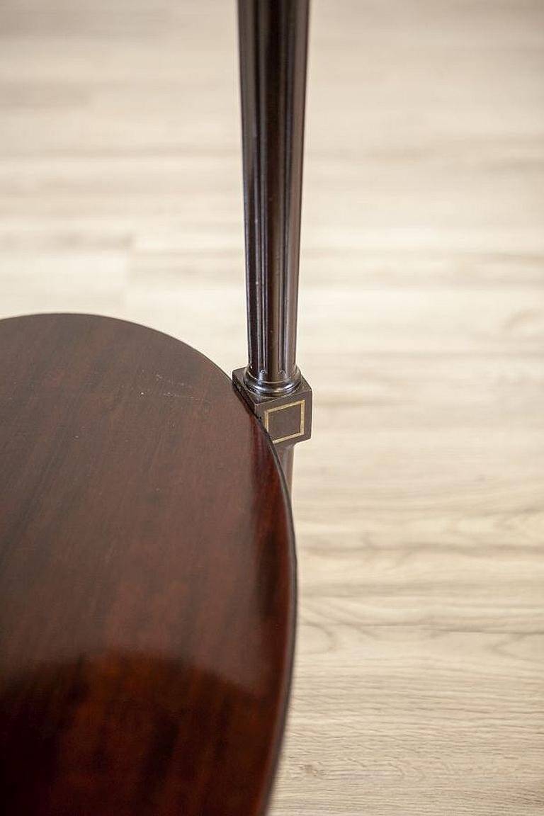 Early 20th Century English Walnut Oval Coffee Table, 1950s