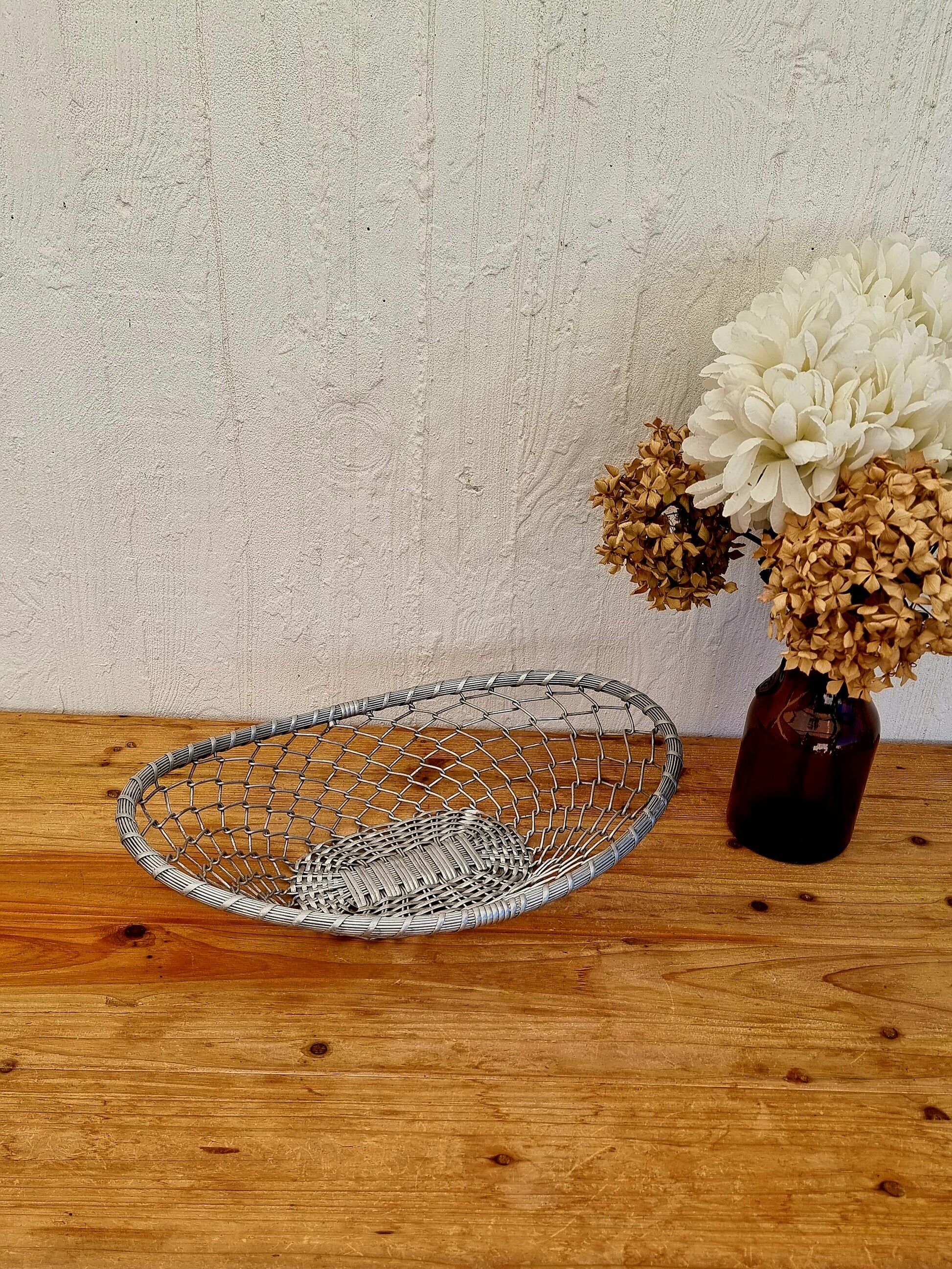 Vintage metal fruit basket
