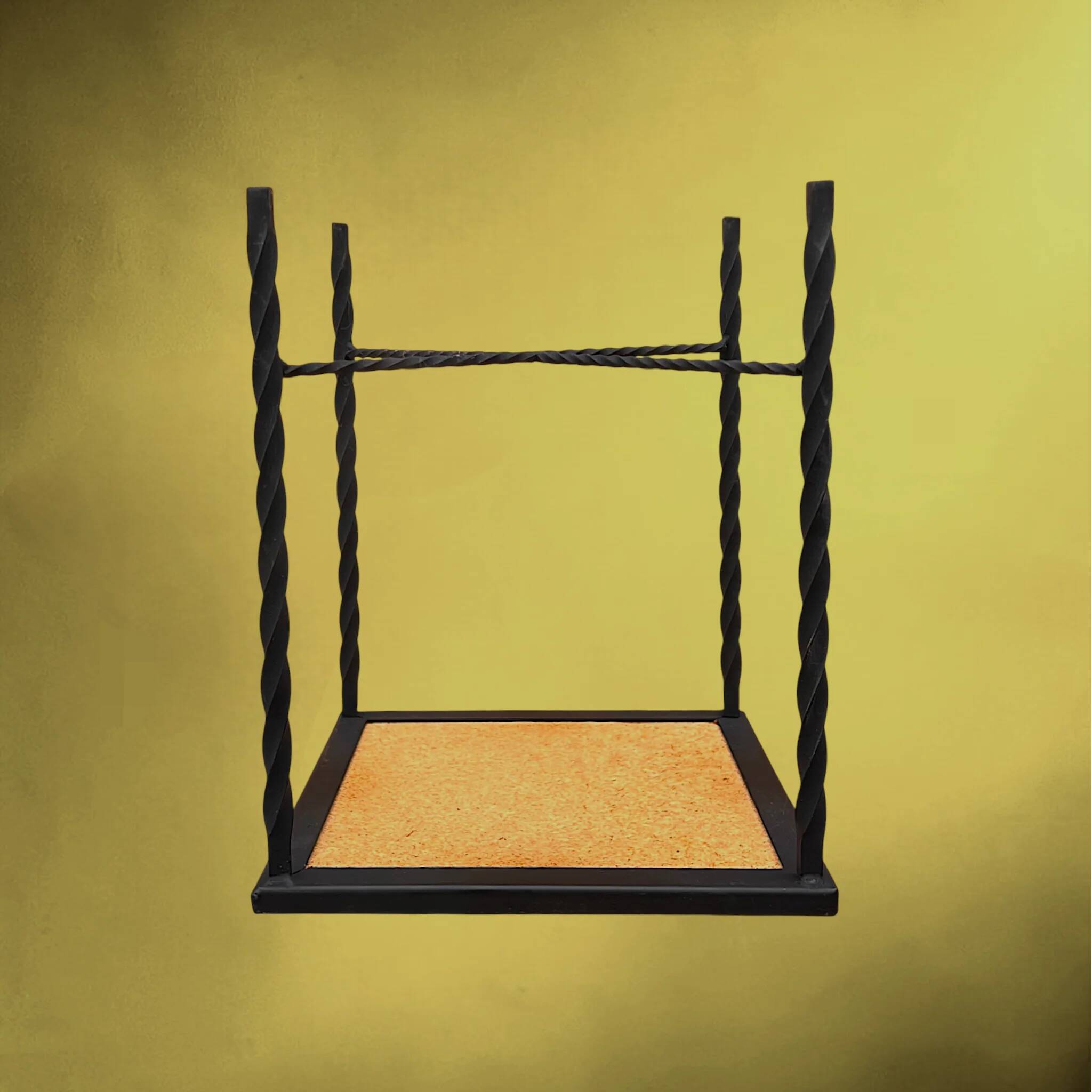 Occasional table in wrought iron and ceramic – 1960s-1970s