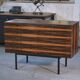1960s Gabonese ebony chest of drawers with 8 drawers