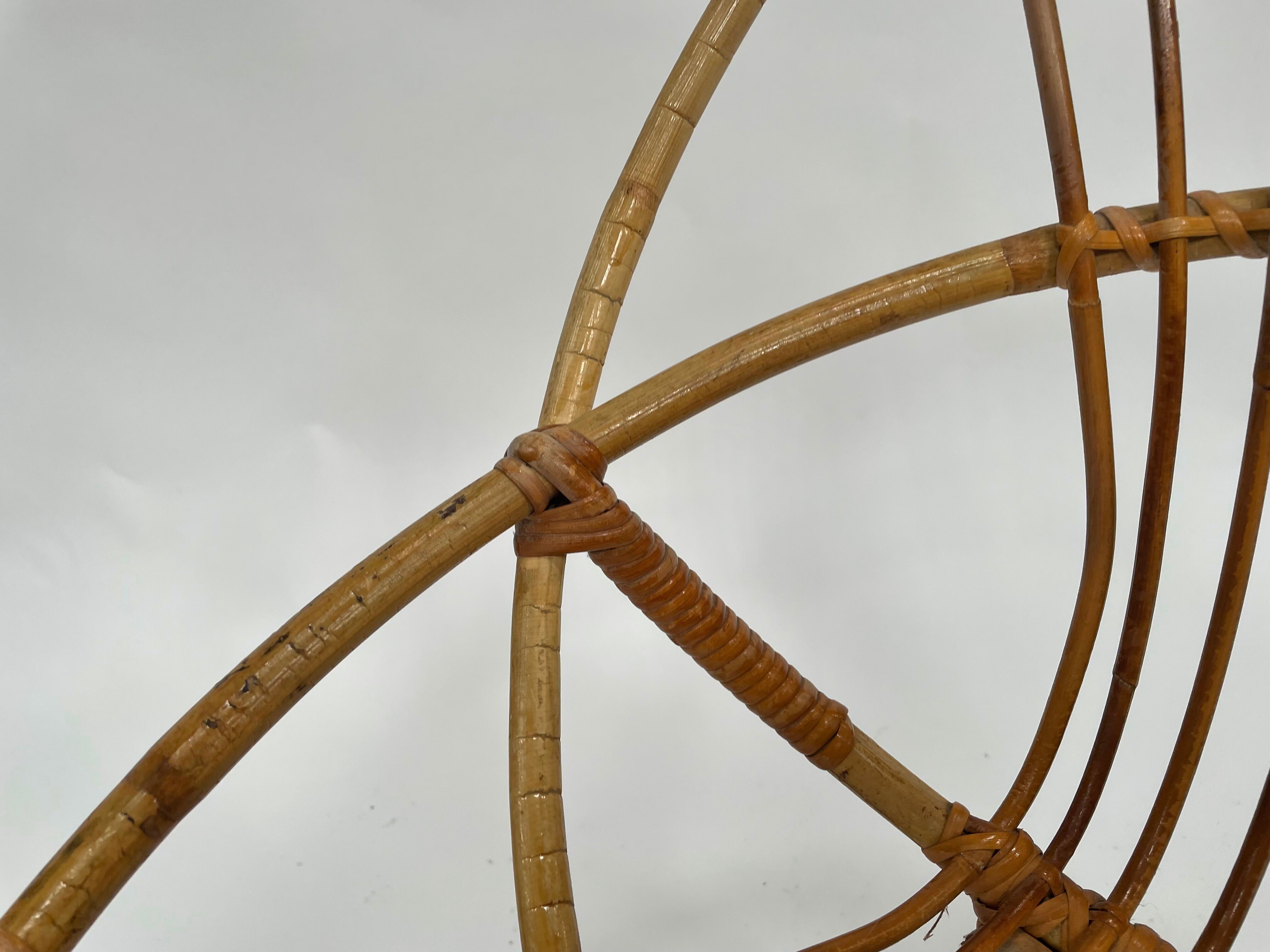 Vintage rattan chair by Dirk van Sliedregt Rohe Noordwolde 1960 in the Netherlands