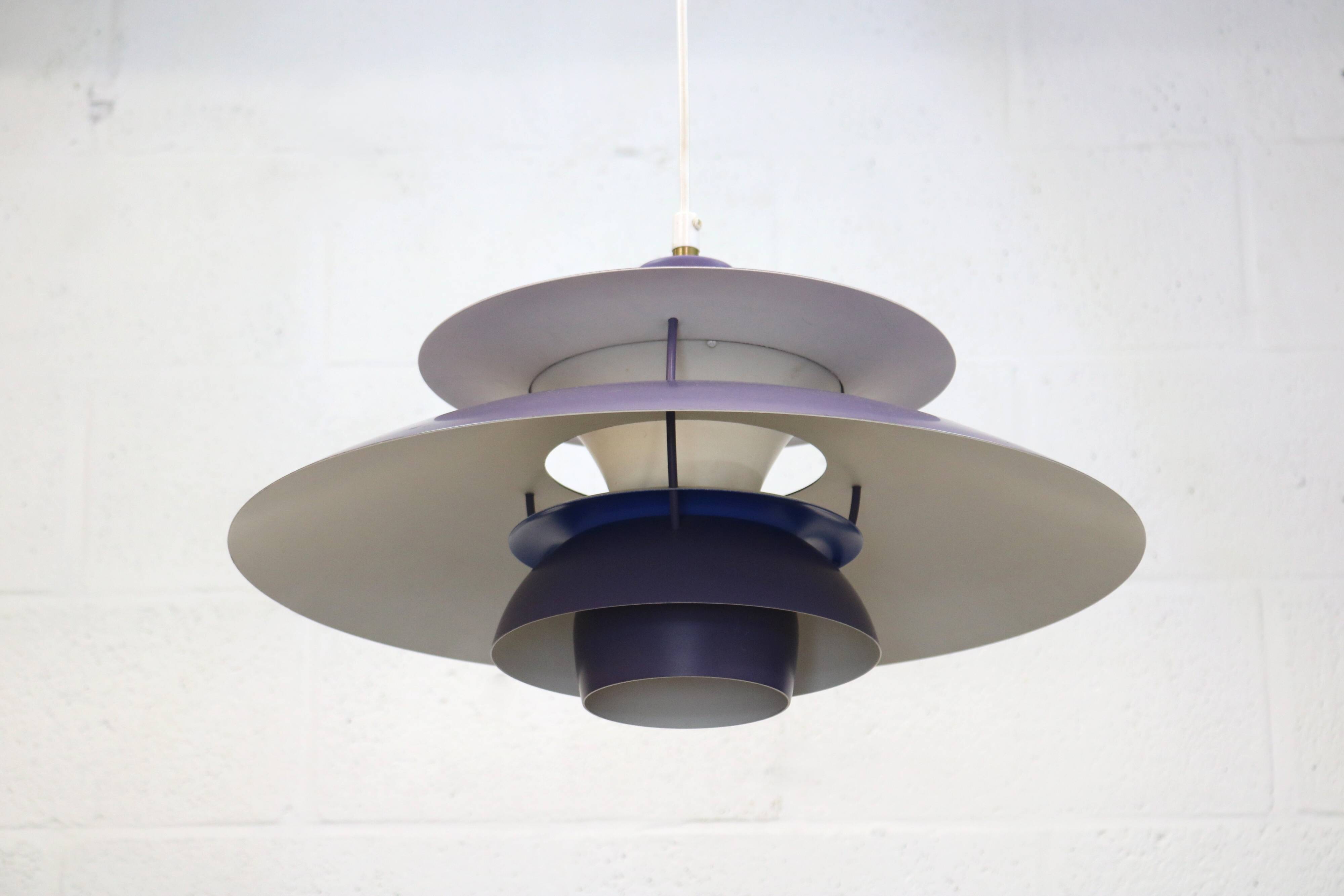 Vintage Louis Poulsen PH5 Pendant Lamp – Original Purple Edition