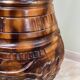 Important carved wooden jar
