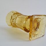 Art Deco Amber Glass Vase, 1940's.