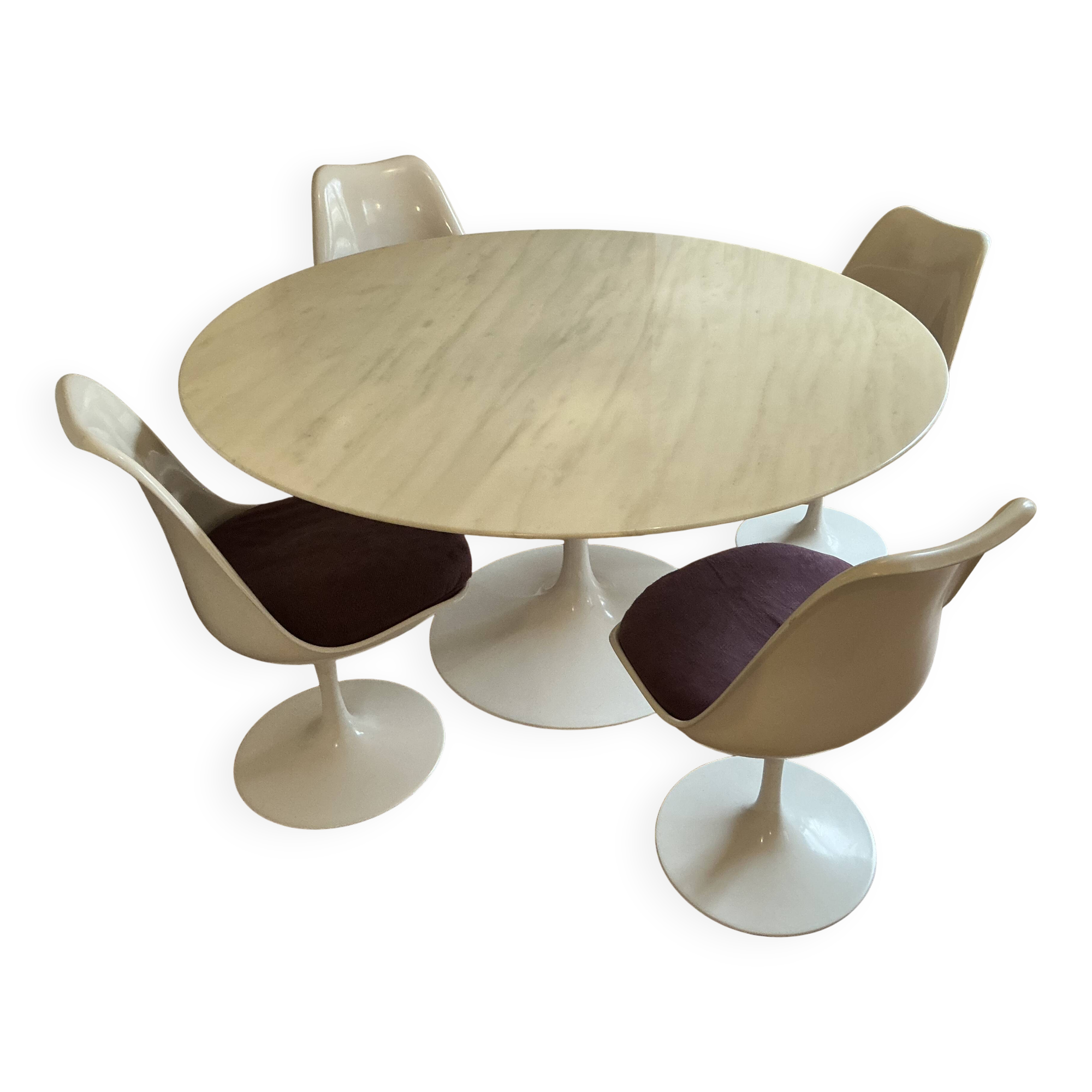 Saarinen table Knoll vintage 137 cm white marble