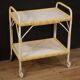 Italian service cart in wood and wicker
