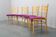 Ensemble de quatre chaises de salle à manger en hêtre des années 1960, Tchécoslovaquie