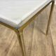 Pull-out tables in marble and gilded brass 60s