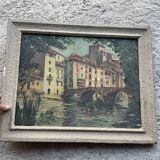 Oil on panel signed Simone Lalanne Bascle