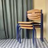 Cobalt Blue Stacking Chairs