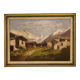 Italian signed mountain landscape painting from 20th century
