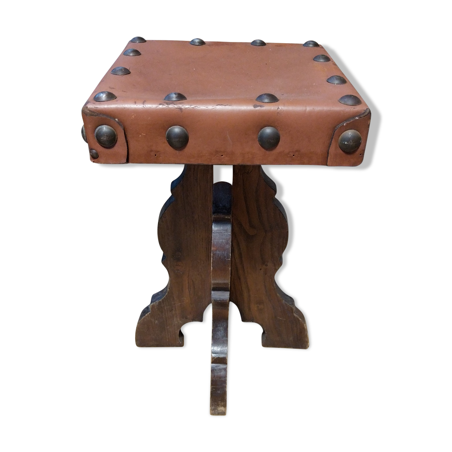 Leather tabouret