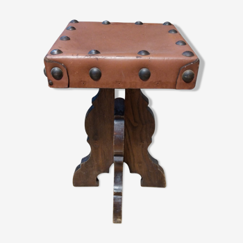 Leather tabouret