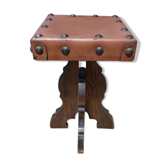 Leather tabouret