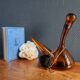 Vintage Amber Glass Wine Carafe - Artisan Decanter in Porron Style