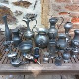 1 set of 20 pewter objects