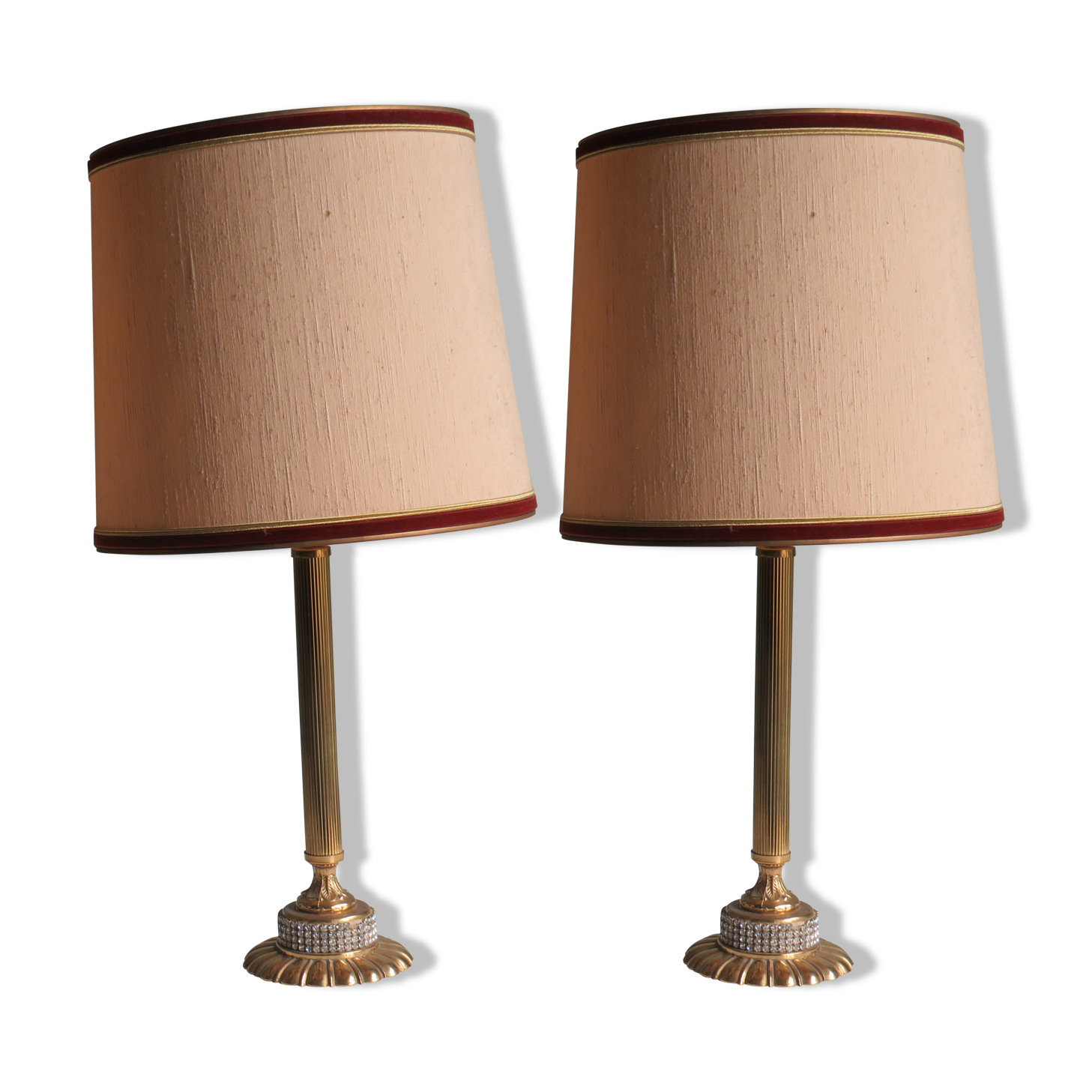 Paire de lampes de table dans le style Hollywood Regency des années 1970