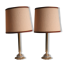 Table lamps in the Hollywood Regency style of the 1970s.