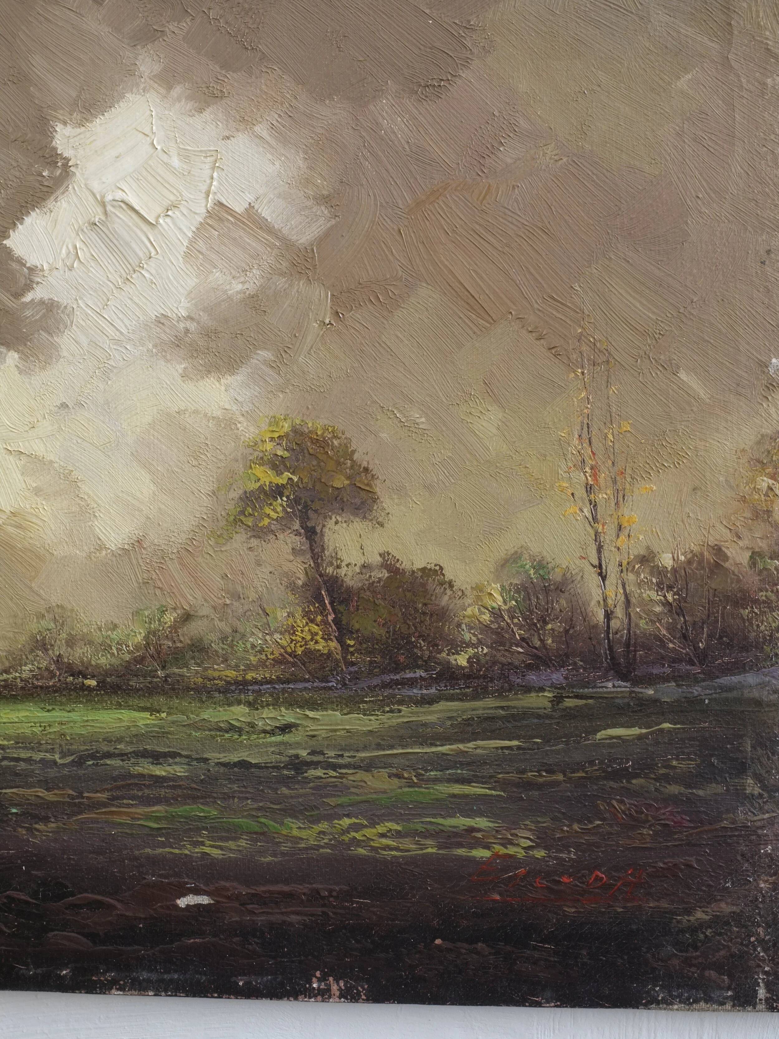 Landscape oil painting on canvas | 1950s