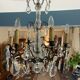 Grapevine chandelier NINETEENTH bronze and crystal