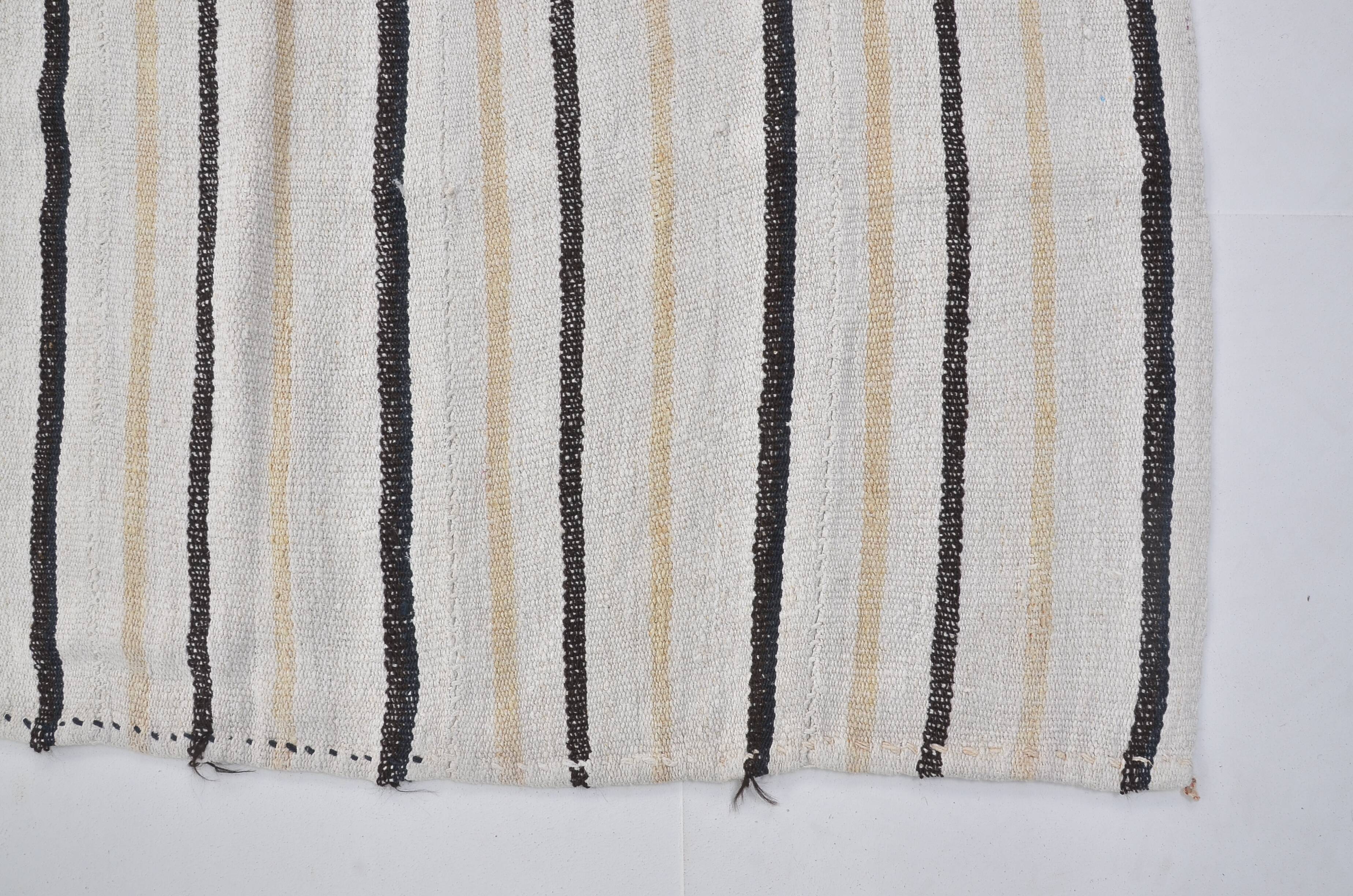 Turkish Striped Anatolian Hemp Kilim sku 3662