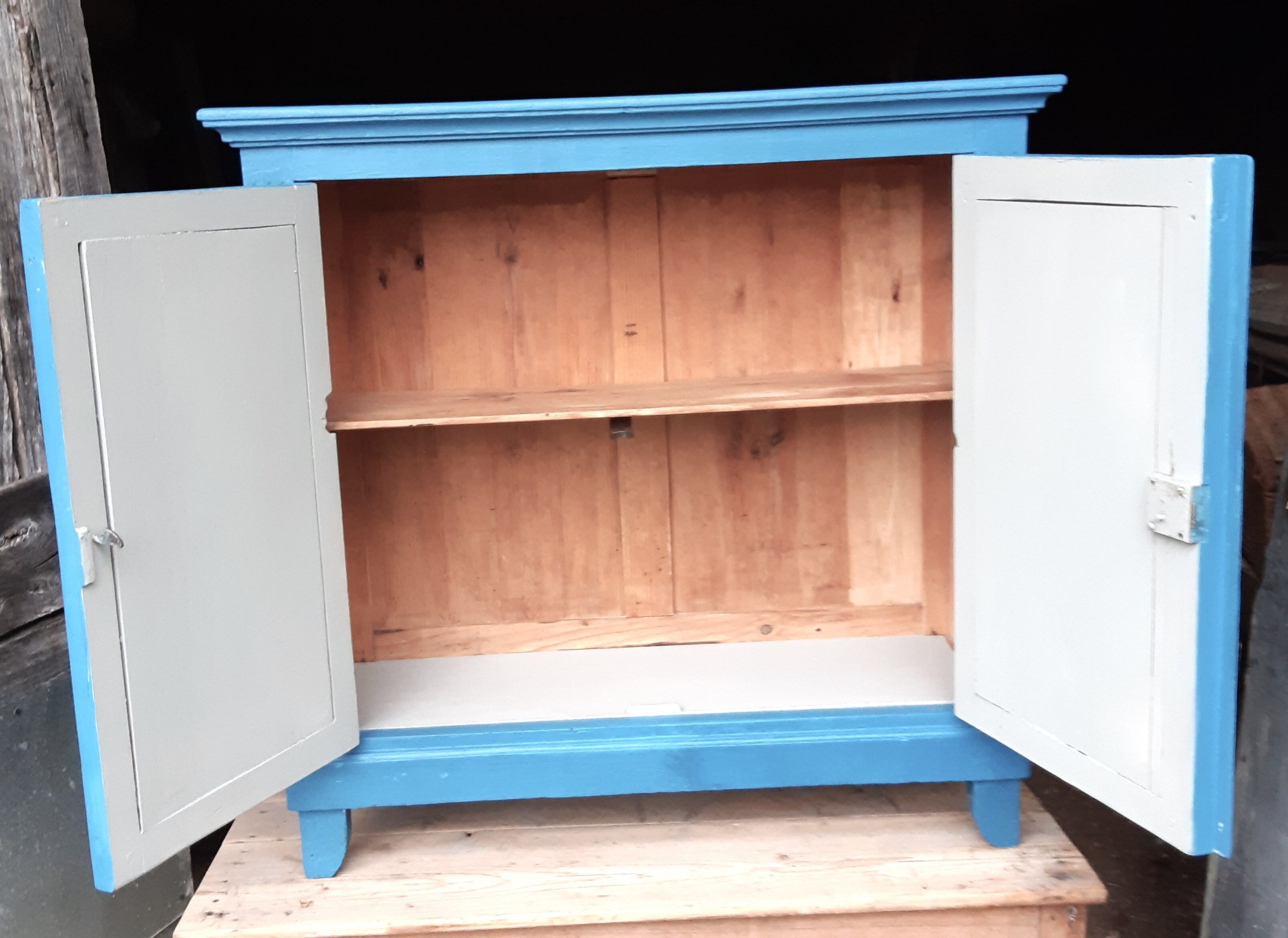 Parisian buffet painted blue