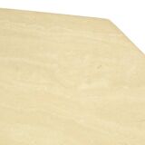 Vintage Octagonal Travertine Coffee Table 70s Design Italian