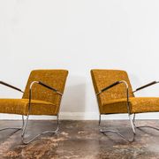 Bauhaus style armchairs, 1950s, Poland, set of 2