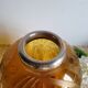 Large round vase in tinted and smoked glass