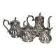 Silver metal tea and coffee set