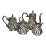 Silver metal tea and coffee set
