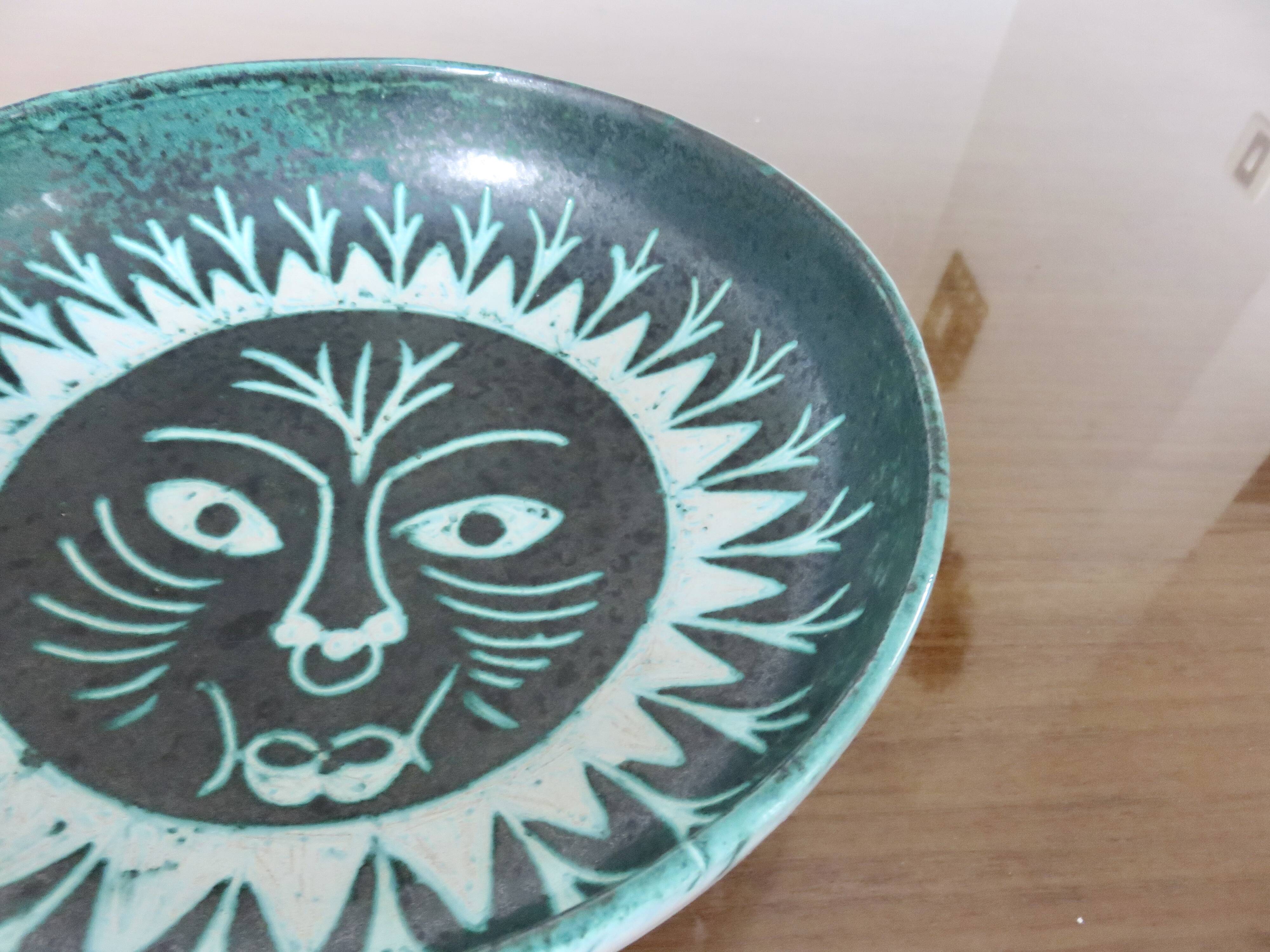 Ceramic zoomorphic decoration signed Charles Voltz, Vallauris, large empty pocket, 50s and 60s