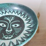 Ceramic zoomorphic decoration signed Charles Voltz, Vallauris, large empty pocket, 50s and 60s