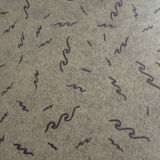 Large modernist plywood table, Memphis style, 1980s