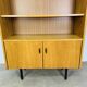 1950s modernist bookshelf, light oak, vintage