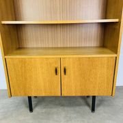 Etagère bibliothèque moderniste des années 50, chêne clair, vintage