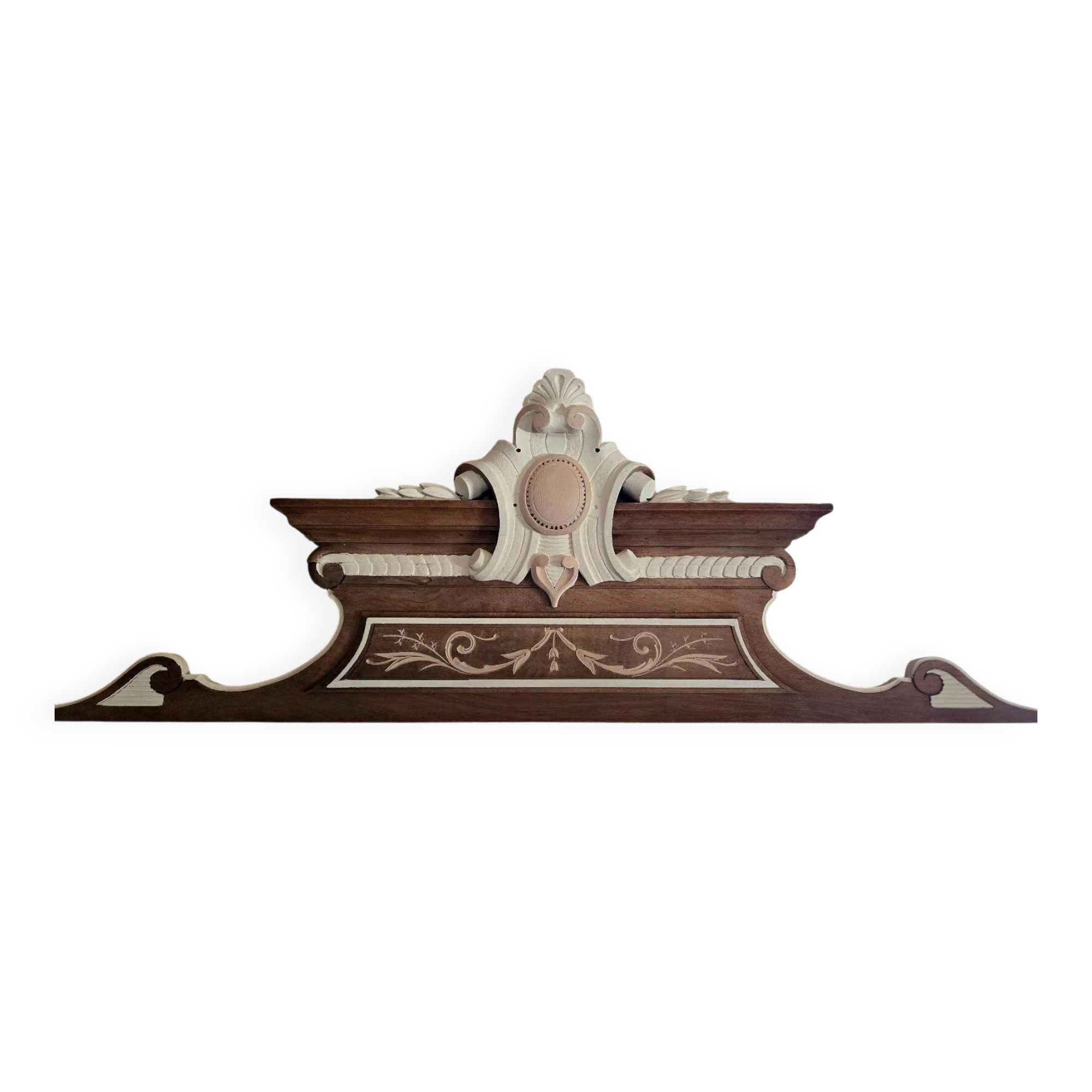 Old cornice in French neoclassical Louis XVI style.