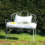 Old wrought iron bench
