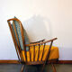 Ercol Springtime mustard yellow sofa