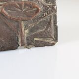 Plaque murale en relief brutaliste en fibre de verre, années 1960