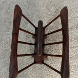 Brutalist wooden magazine holder