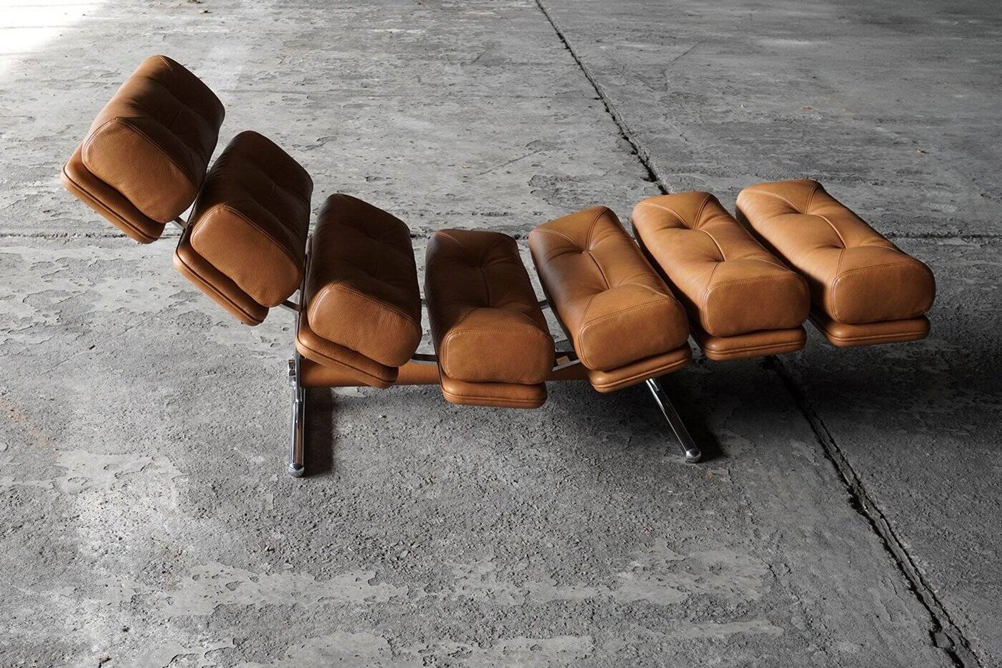 Lounge Chair in Cognac Leather by Ric Deforche for Gervan, Belgium, 1970s