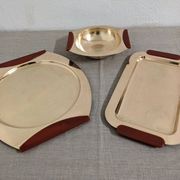 Plates and a brass and Bakelite cut by PM Italy, Italy around 1970.