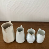 Lot de 4 cruches à lait en porcelaine Vintage