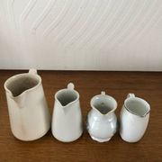 Set of 4 Vintage Porcelain Milk Jugs